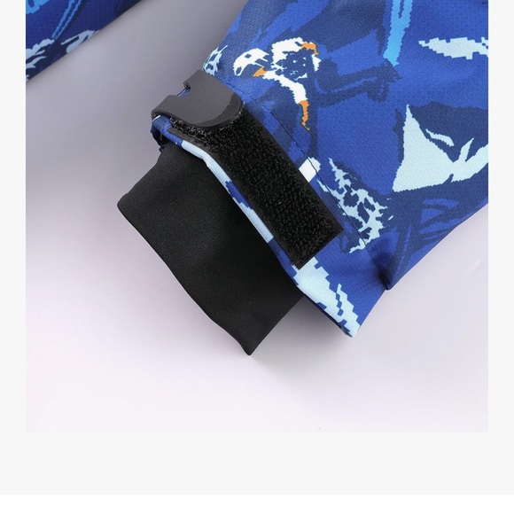 AFILOK kids winter overalls ski suit Blue and White Snowsuit Youth - Picture 6 of 15